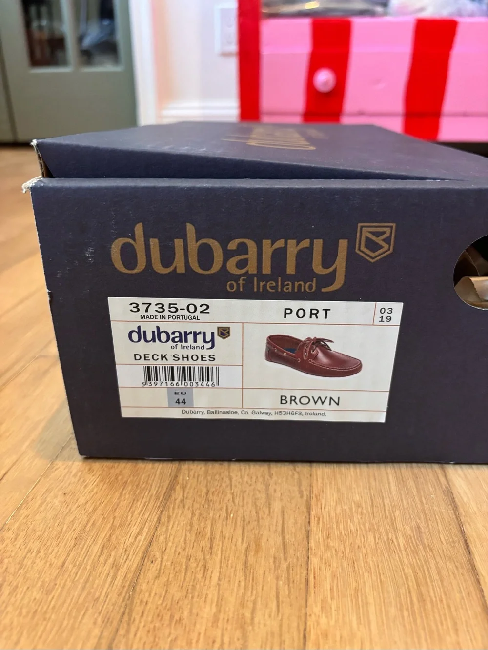 Dubarry of Ireland Port Brown Leather Deck Shoes Boat Shoes EU 44 NWT